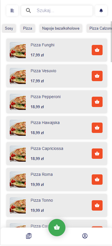 Aplikacja mobilna dla pizzerii