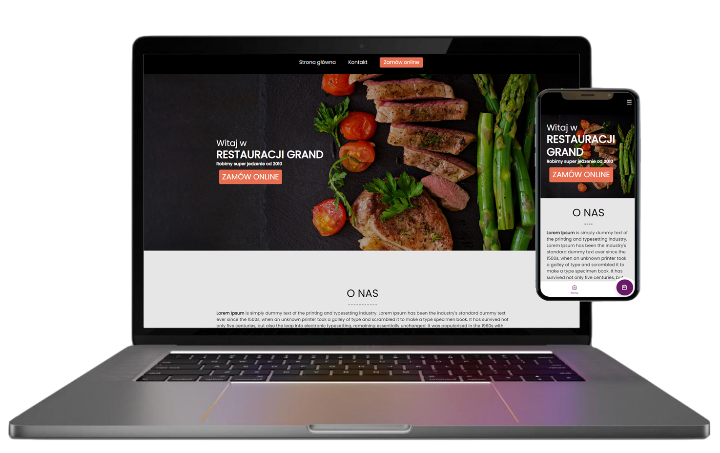 Strona internetowa dla restauracji polskiej